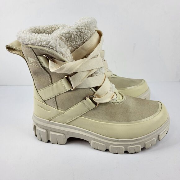 Sorel Joan of Arctic Next Boots Women's 8 Bleached Ceramic Sea Salt Fur Lined - Picture 9 of 16